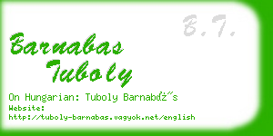 barnabas tuboly business card